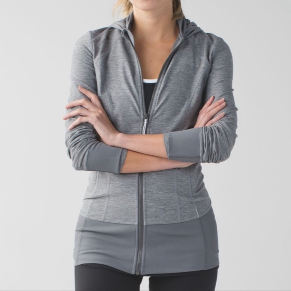 LULULEMON Daily Practice Jacket Heathered Slate Grey - Picture 4 of 16